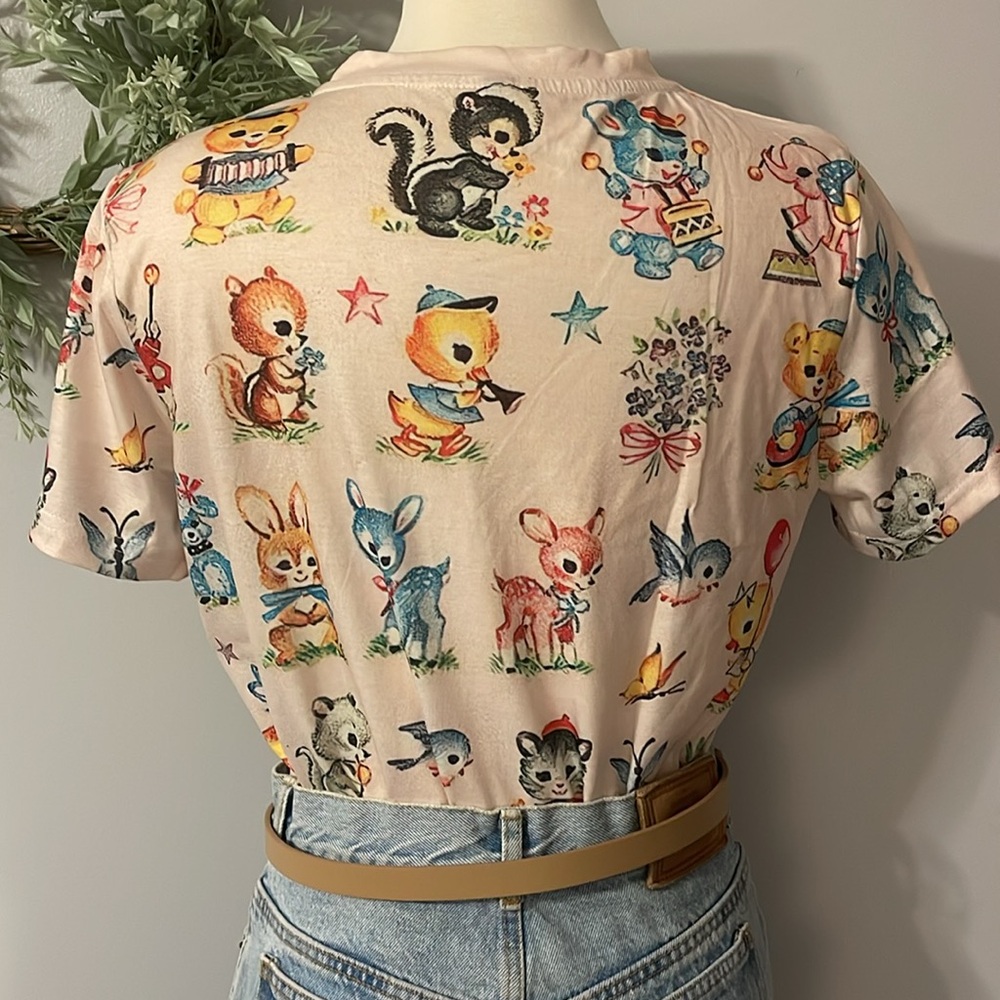 Nostalgic Animals Graphic Tee in Dusty Pink - Picture 4 of 8